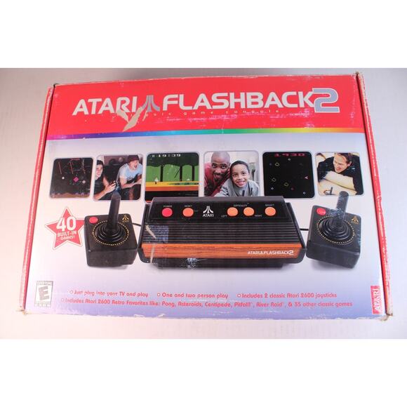 ATARI FLASHBACK 2 Classic Game Console TV Plug In 40 Built In Games. Pre Owned - Picture 1 of 7